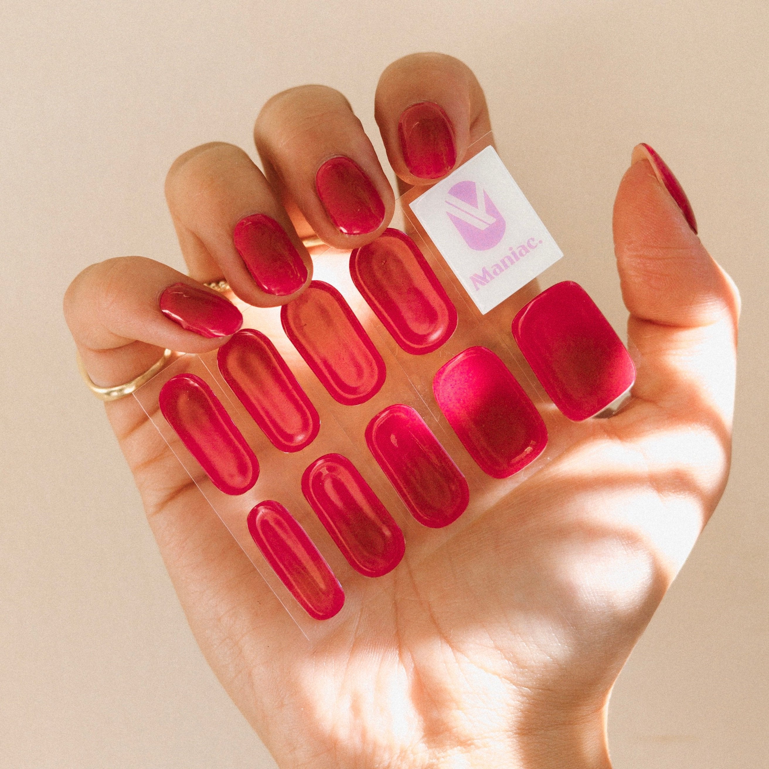 Cosmopolitan Maniac Nails red aura Manicure Nail Art sheet
