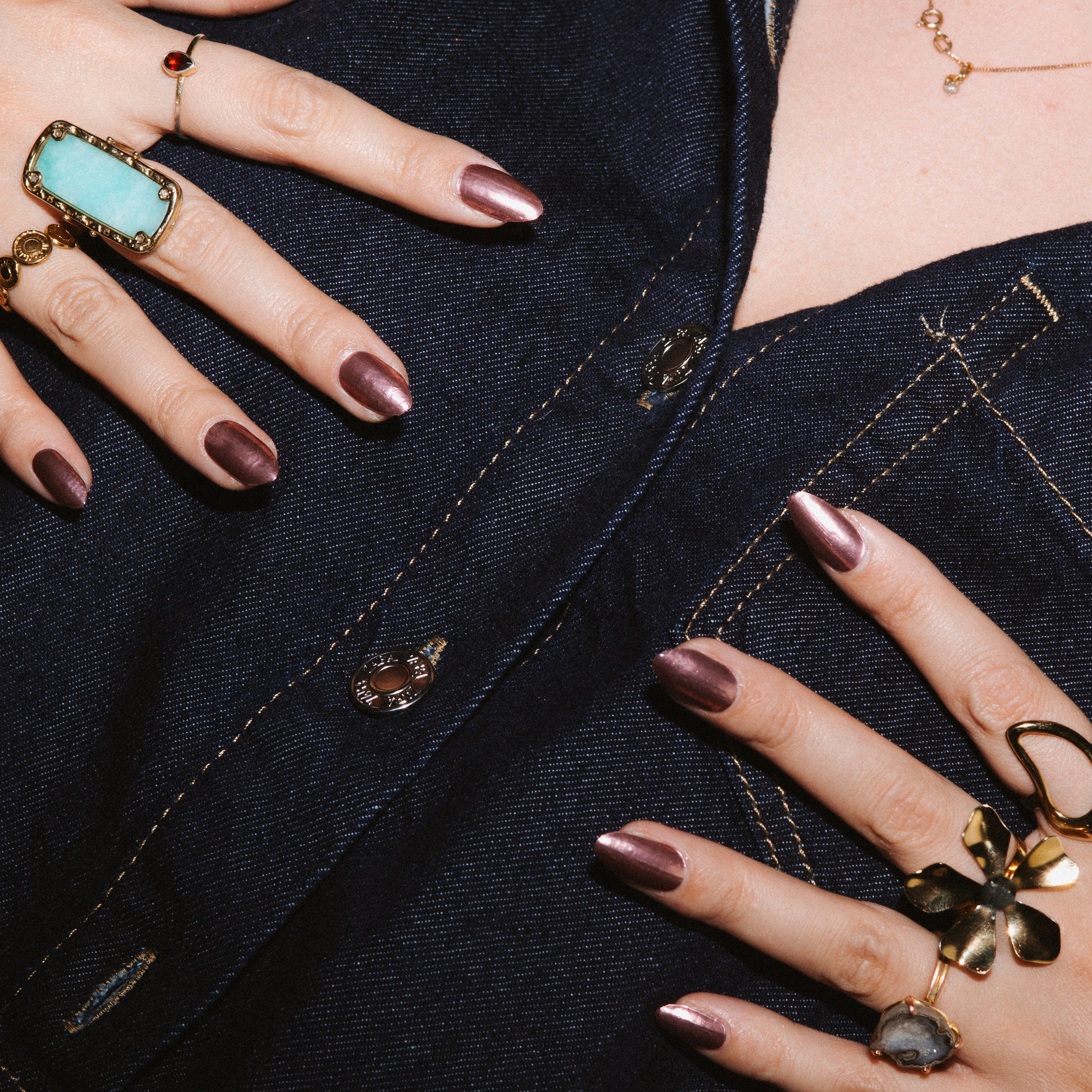 Rose Gold Maniac gellak stickers Manicure Nail Art roze golden rings