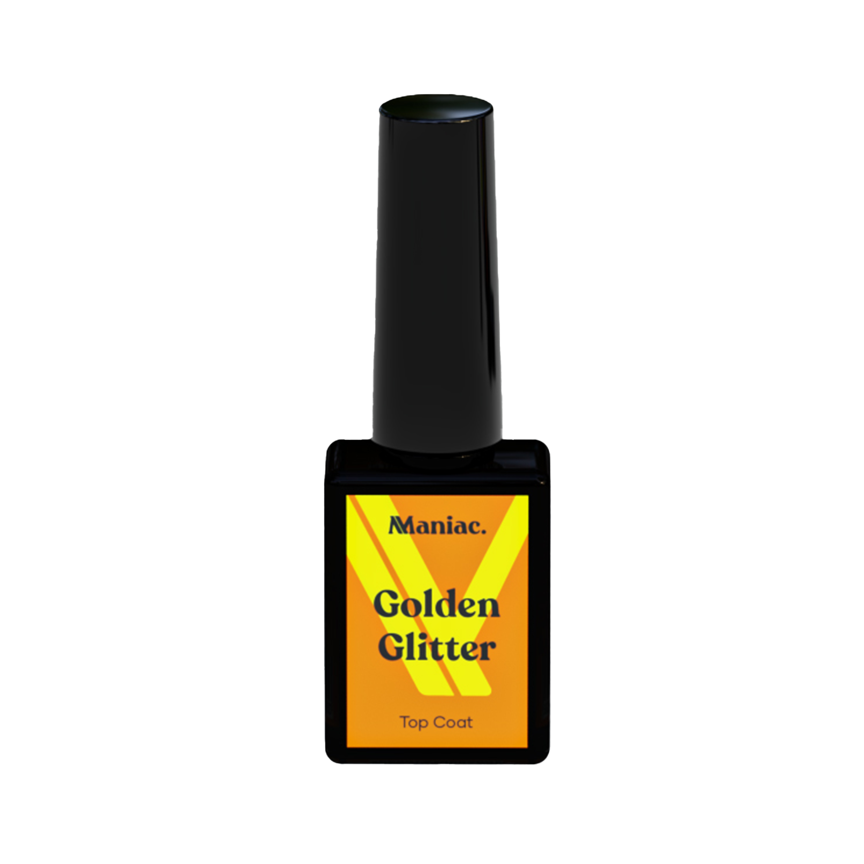 Maniac golden glitter top coat